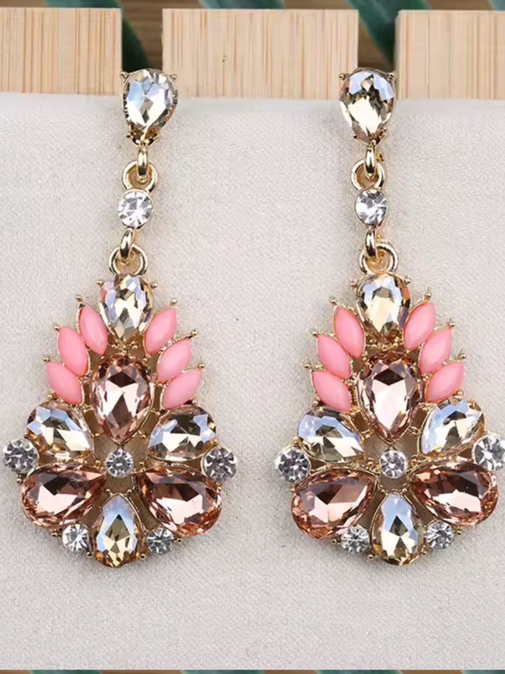 Crystal Goddess Champagne Crystal Earrings